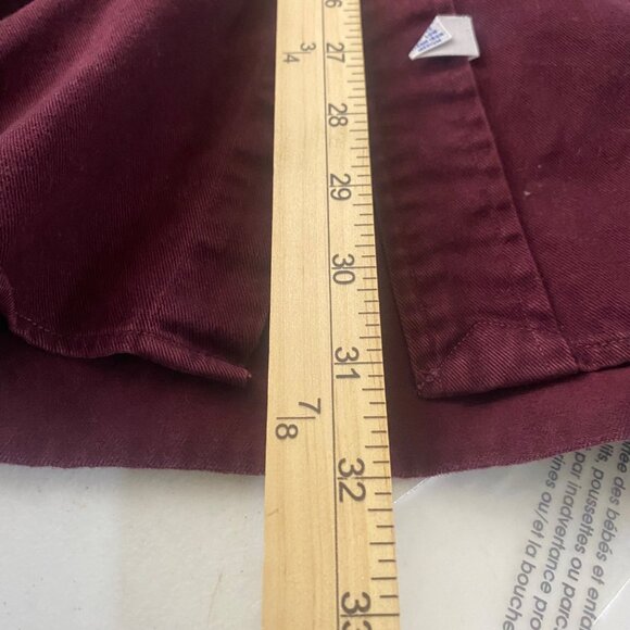 Ralph Lauren Button Down Shirt Mens XL‎ Burgandy Heavy Cotton Long Sleeve - Picture 8 of 10